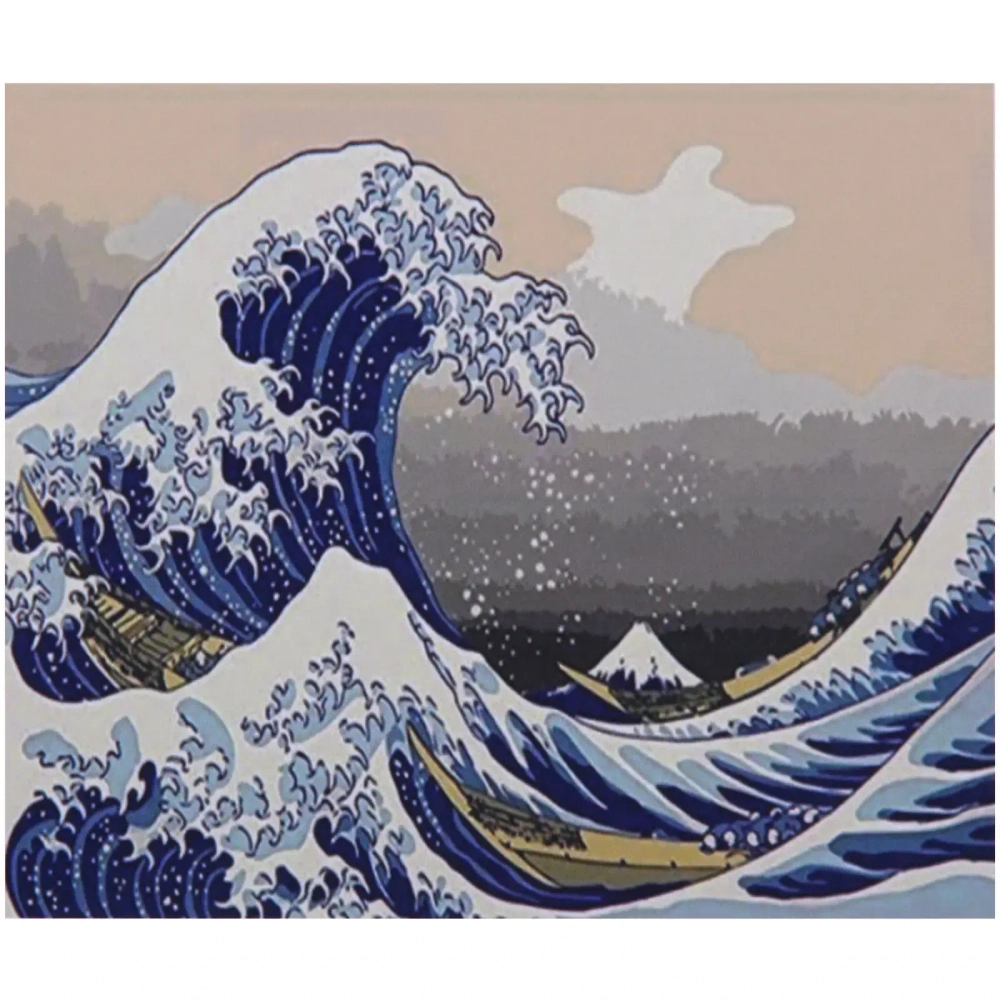 Алмазная мозаика на подрамнике с полным заполнением «МИР ЯРКИХ КРАСОК», репродукция море, 40*50см