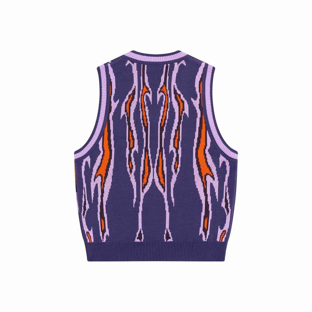 Жилет Ymkashix Вязаный Hellcome темно-фиолетовый