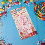 Свеча для торта Цифра Happy «4» 6*4 см, красный