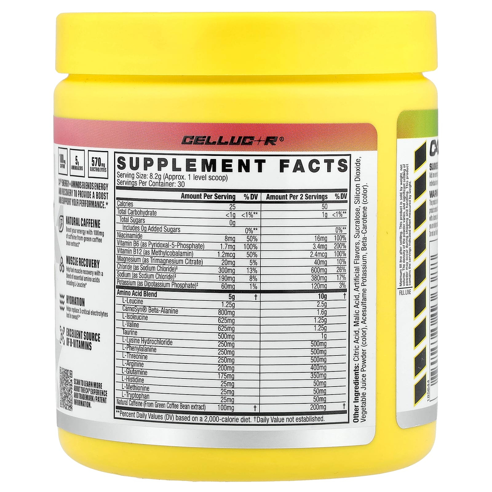 C4 / Cellucor, C4® Energy + Aminos, со вкусом арбуза, 246 г (8,7 унции)