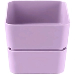 Кашпо для цветов пластиковое 0,45л 9,6*9,6*8,6см «Фиори» Арт Лаванда