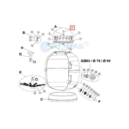 Крепежная трубка для манометра фильтра IML TEIDE (VFS0497-1201)