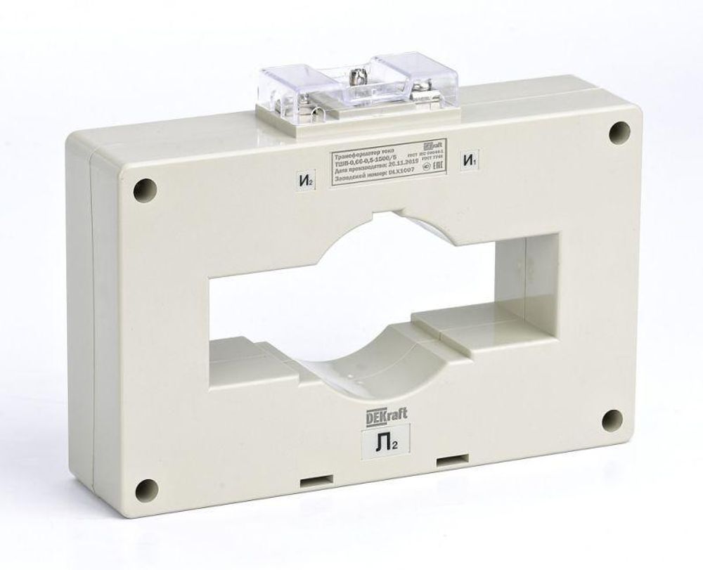 Трансформатор тока ТШП-0.66 1500/5А кл. точн. 0.5 15В.А d100мм DEKraft 50156DEK