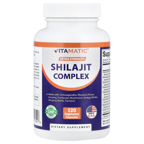 Vitamatic, комплекс с мумие, 120 вегетарианских капсул