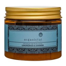 OrganicTai Скраб для тела на основе гималайской соли ЛЕМОНГРАСС И ЛАВАНДА, 200 мл