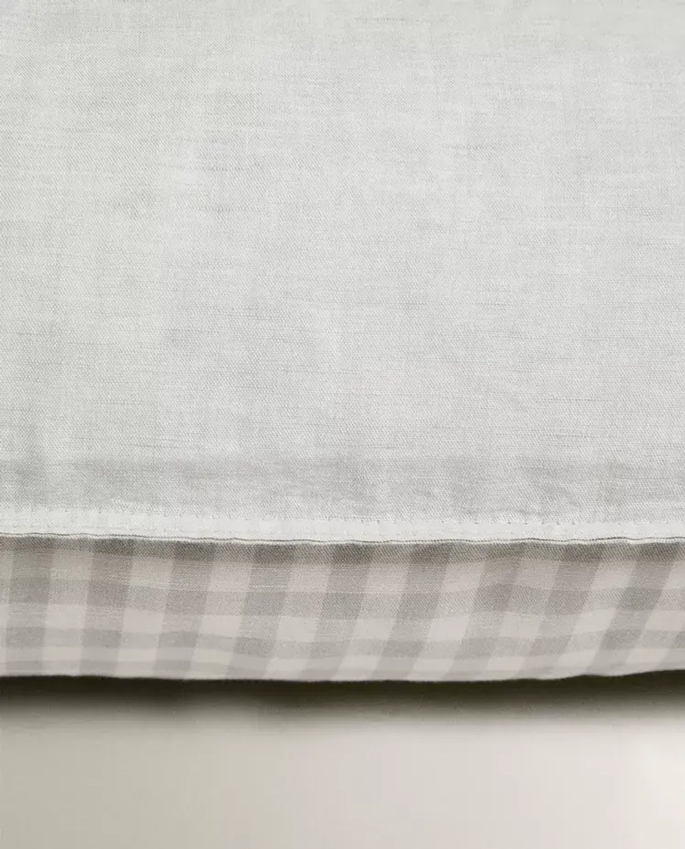 ZARA HOME ДЕТСКАЯ НАВОЛОЧКА В КЛЕТКУ, СЕРЫЙ