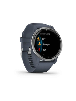 Garmin Venu 2 синий гранит с серебристым безелем мультиспортивные часы с GPS, NFC, AMOLED (010-02430-10)
