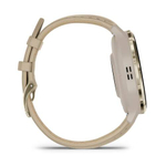 Смарт часы Garmin Venu 3S цвета "французский серый" с золотистым безелем и кожаным ремешком