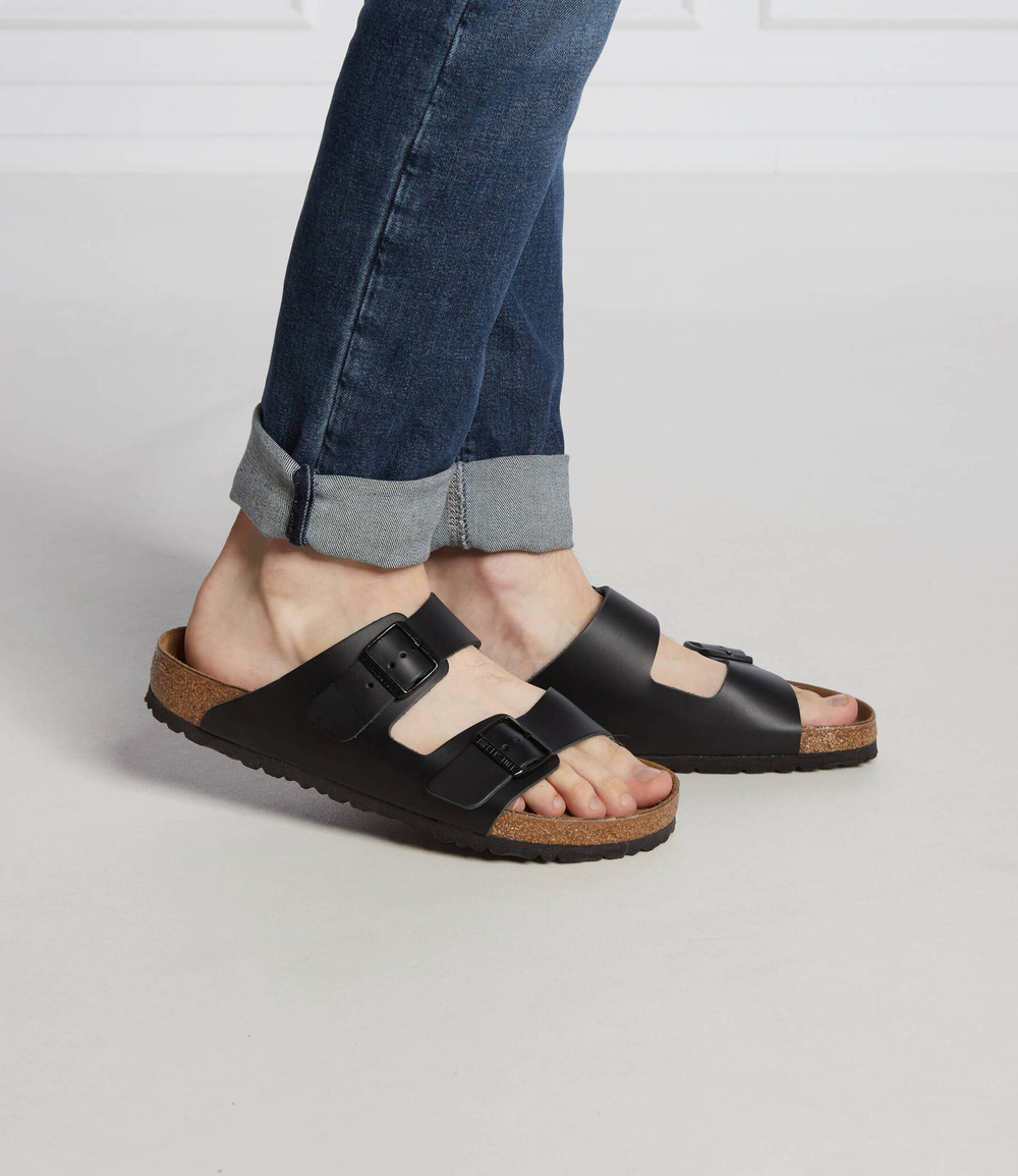 Кожаные шлепанцы arizona Birkenstock - черный(51191)