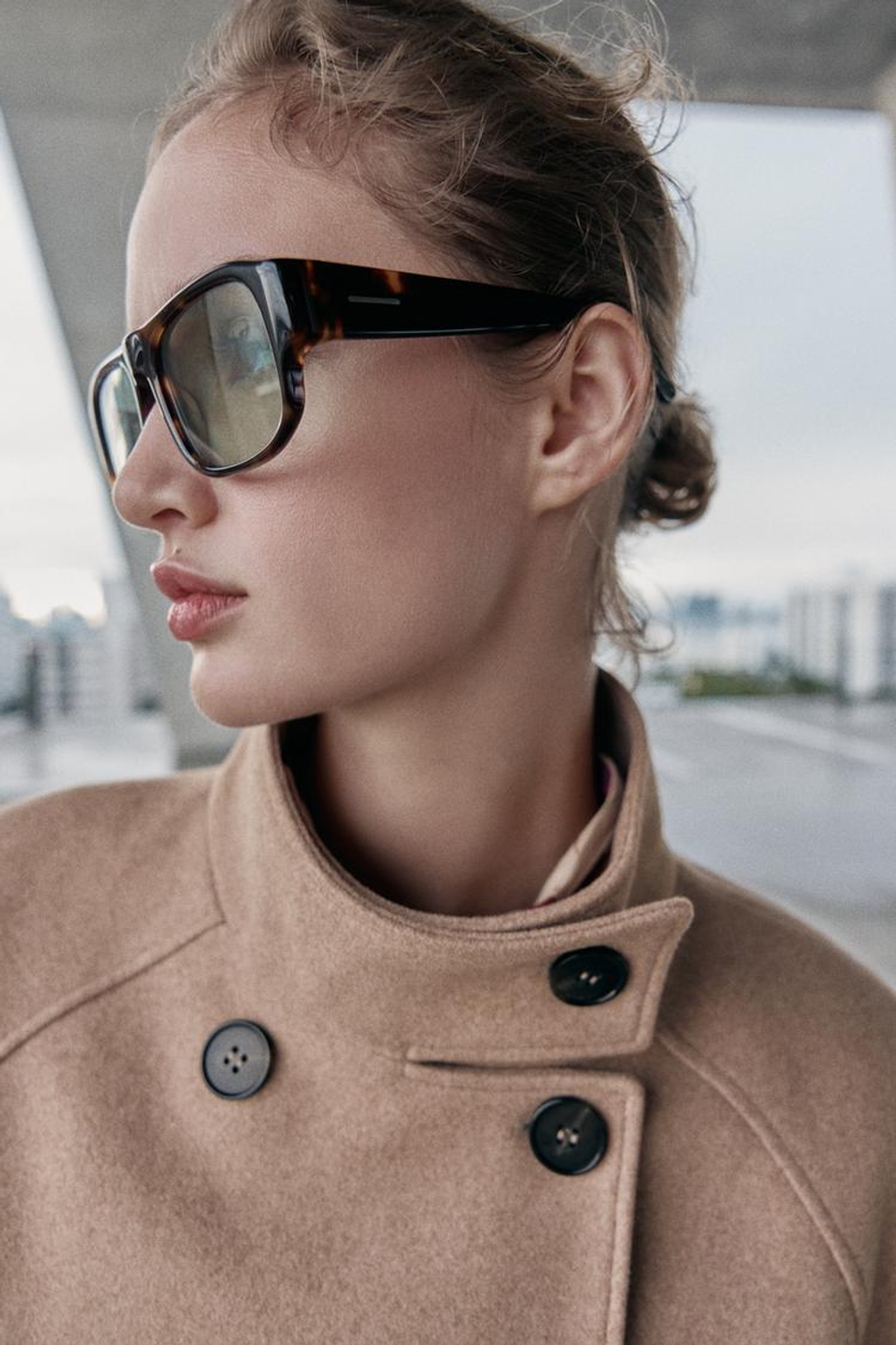 ZARA КОРОТКАЯ КУРТКА С ВОРОТНИКОМ-СТОЙКОЙ, РЫЖЕВАТО-КОРИЧНЕВЫЙ