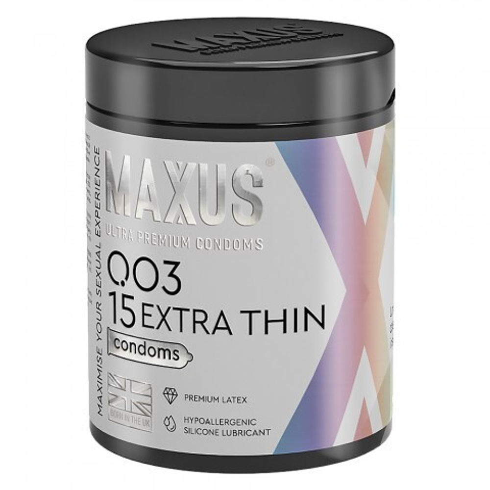 Презервативы экстремально тонкие Maxus Extra Thin 003, 15 шт.