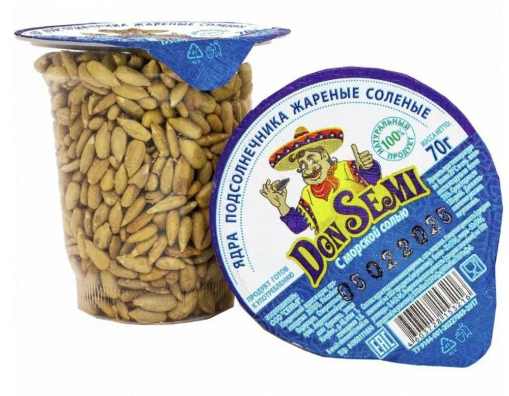 Семечки Don Semi очищен. 70 гр соль. жар.