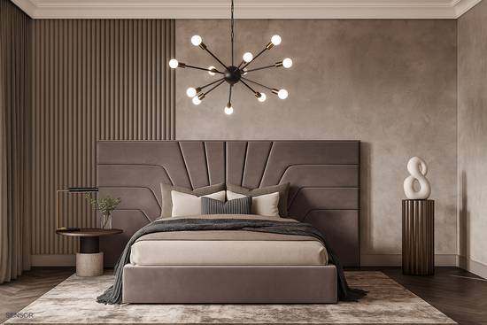 Кровать Интерио с широким изголовьем