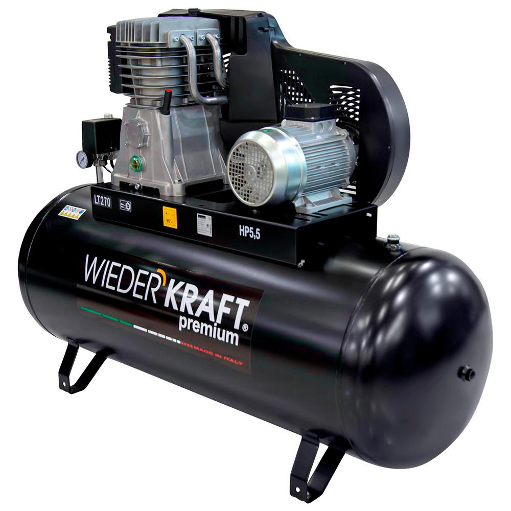 WDK-92765 Компрессор поршневой с ременным приводом 656 л/мин, 4 КВт, 380 В, ресивер 270 л