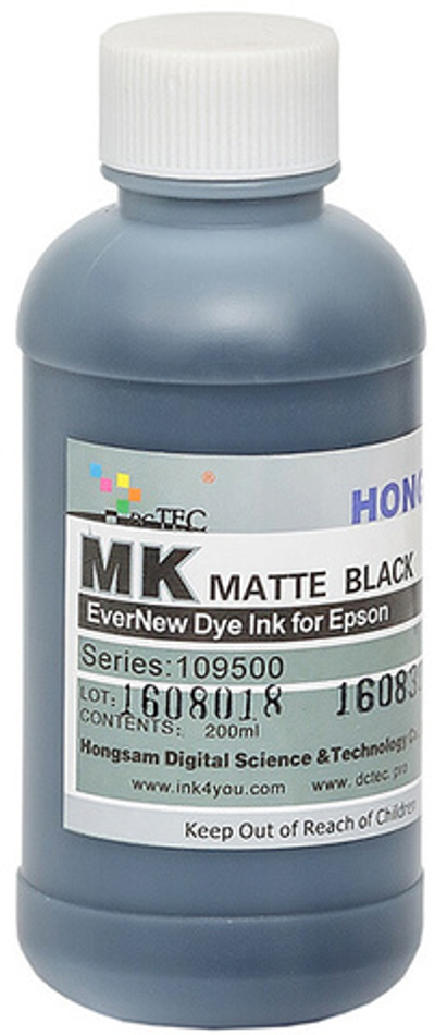 Чернила DCTec — HONGSAM водорастворимые для Epson серия: 109500 - Matt Black (Матовый черный) 200 мл.