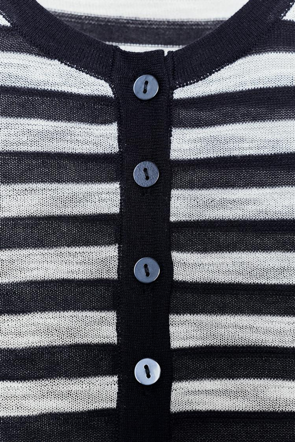 ZARA СВИТЕР В ПОЛОСКУ С ПУГОВИЦАМИ, ТЕМНО-СИНИЙ/БЕЛЫЙ
