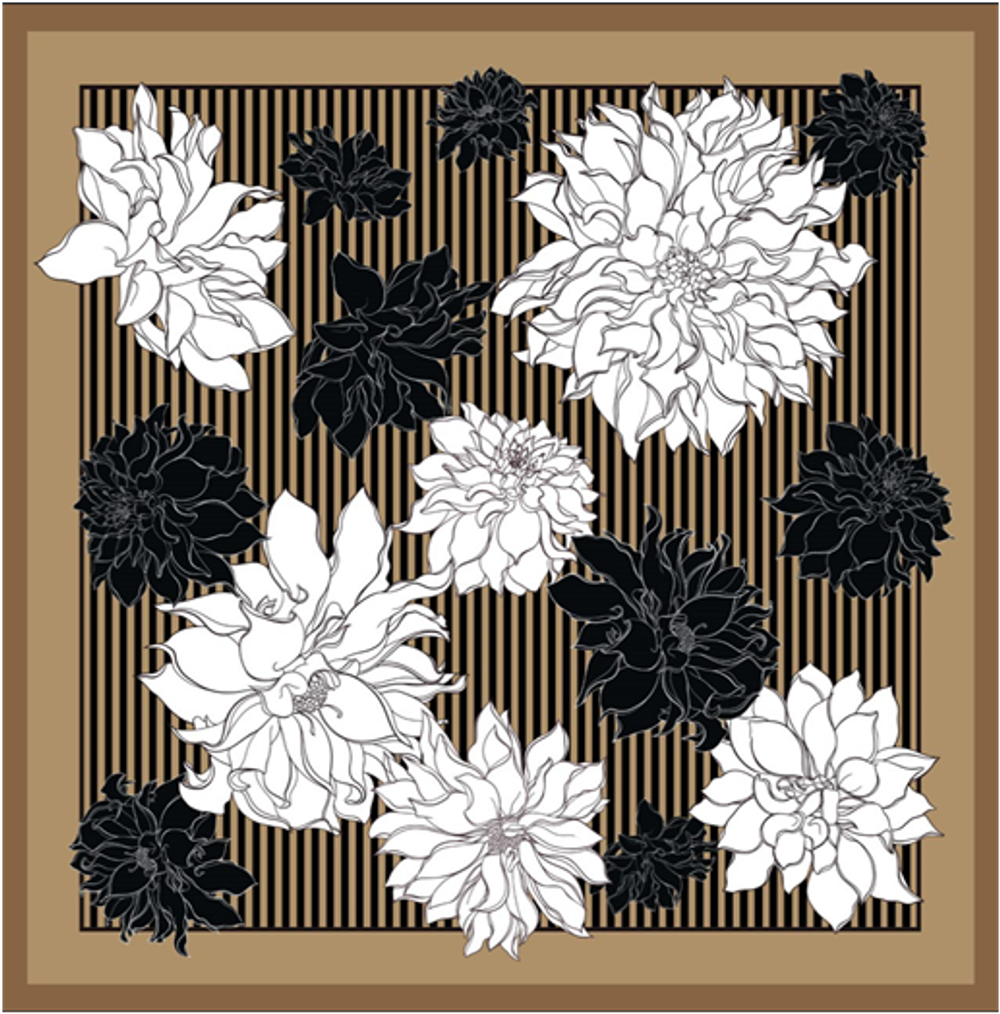 Платок двойной печати 64x64 см AV-AM50502