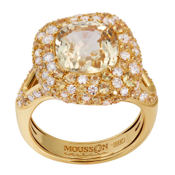 Кольцо с Сапфирами и Бриллиантами, R0211-0/1