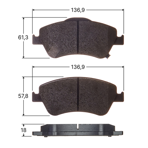 Колодки тормозные дисковые Avantech передние (противоскрипная пластина в компл.) AV818