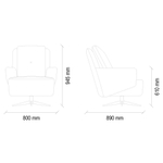 Кресло вращающееся ENZA HOME MILAN EH67897