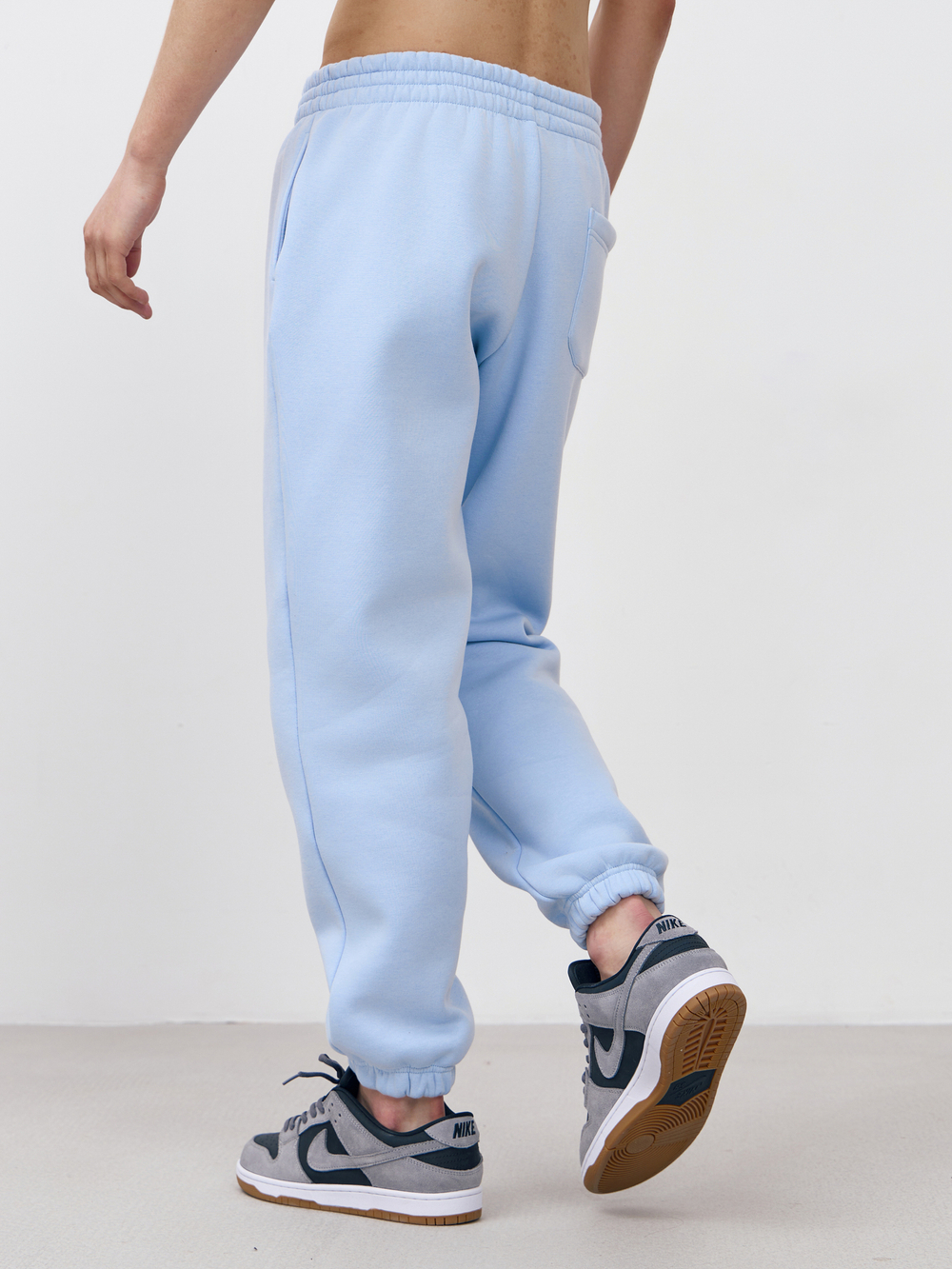 Брюки мусжкие с начесом "jogger fleece" (голубой)