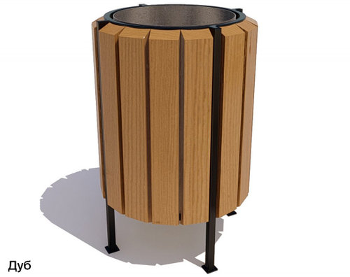 Урна уличная Гео (Палисандр / Дуб)