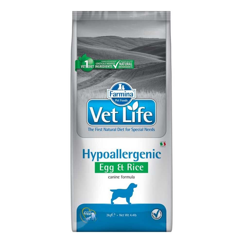 Farmina Vet Life Dog Hypo Egg&amp;Rice - корм диета для собак при пищевой аллергии и непереносимости (яйцо с рисом)