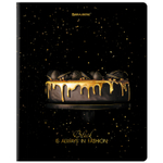 Тетрадь А5 48 л. BRAUBERG скоба клетка матовая ламинация фольга "Black&Gold" (микс в спайке) (20 штук в упаковке)