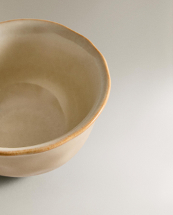 Zara Home миска из каменной керамики, цвет кремовый, 11.5 см