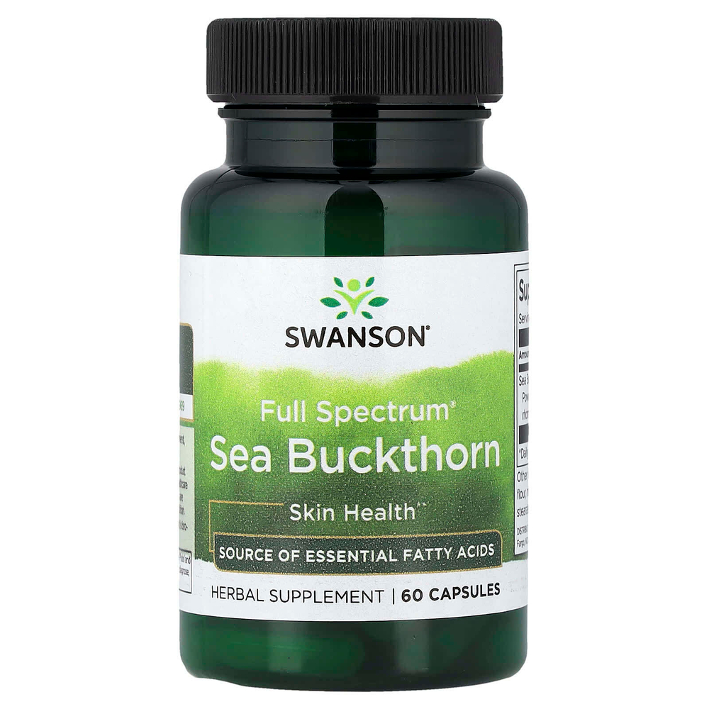 Swanson, Full Spectrum®, облепиха, 60 капсул (400 мг в 1 капсуле)