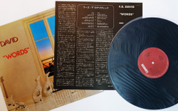 Винтажная виниловая пластинка LP F.R. David Words (Japan 1983) (No Obi)
