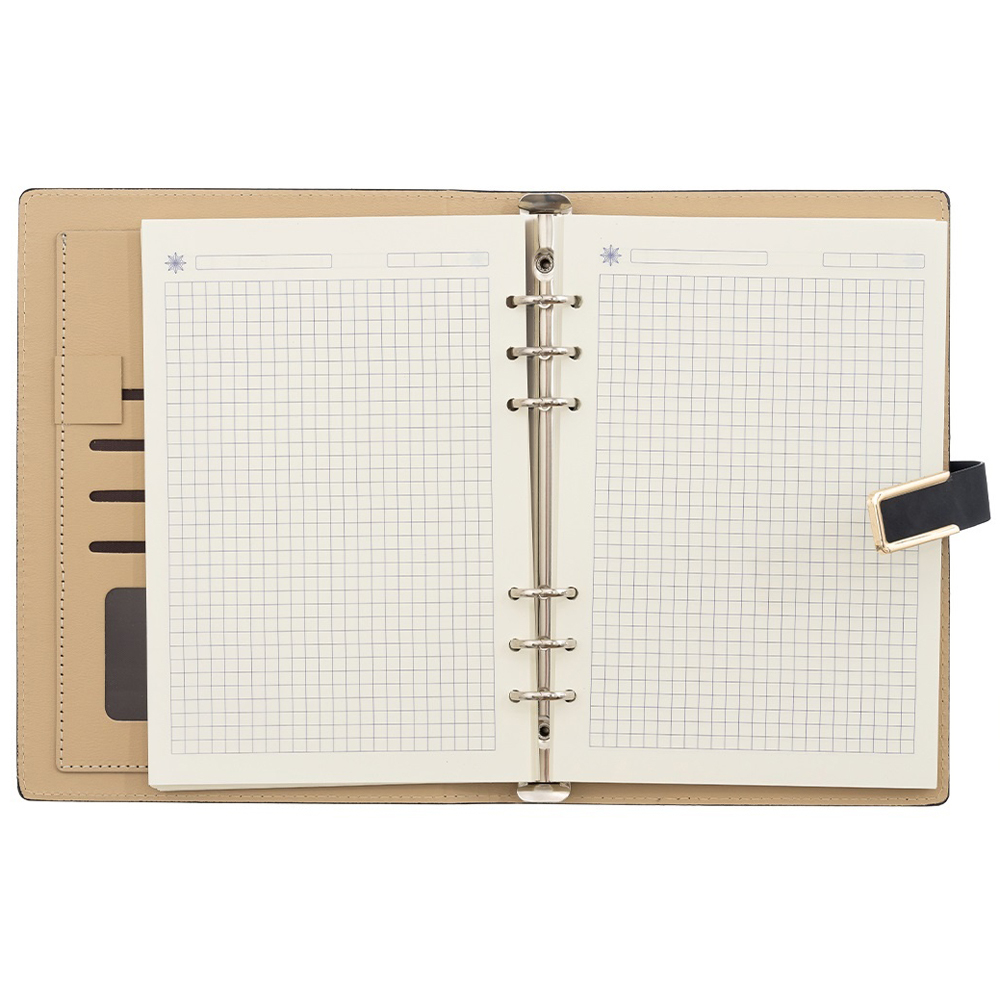 Ежедневник Basir, формат А5, материал-кожезаменитель, чёрный цвет, 100 листов, размер 17*23 см