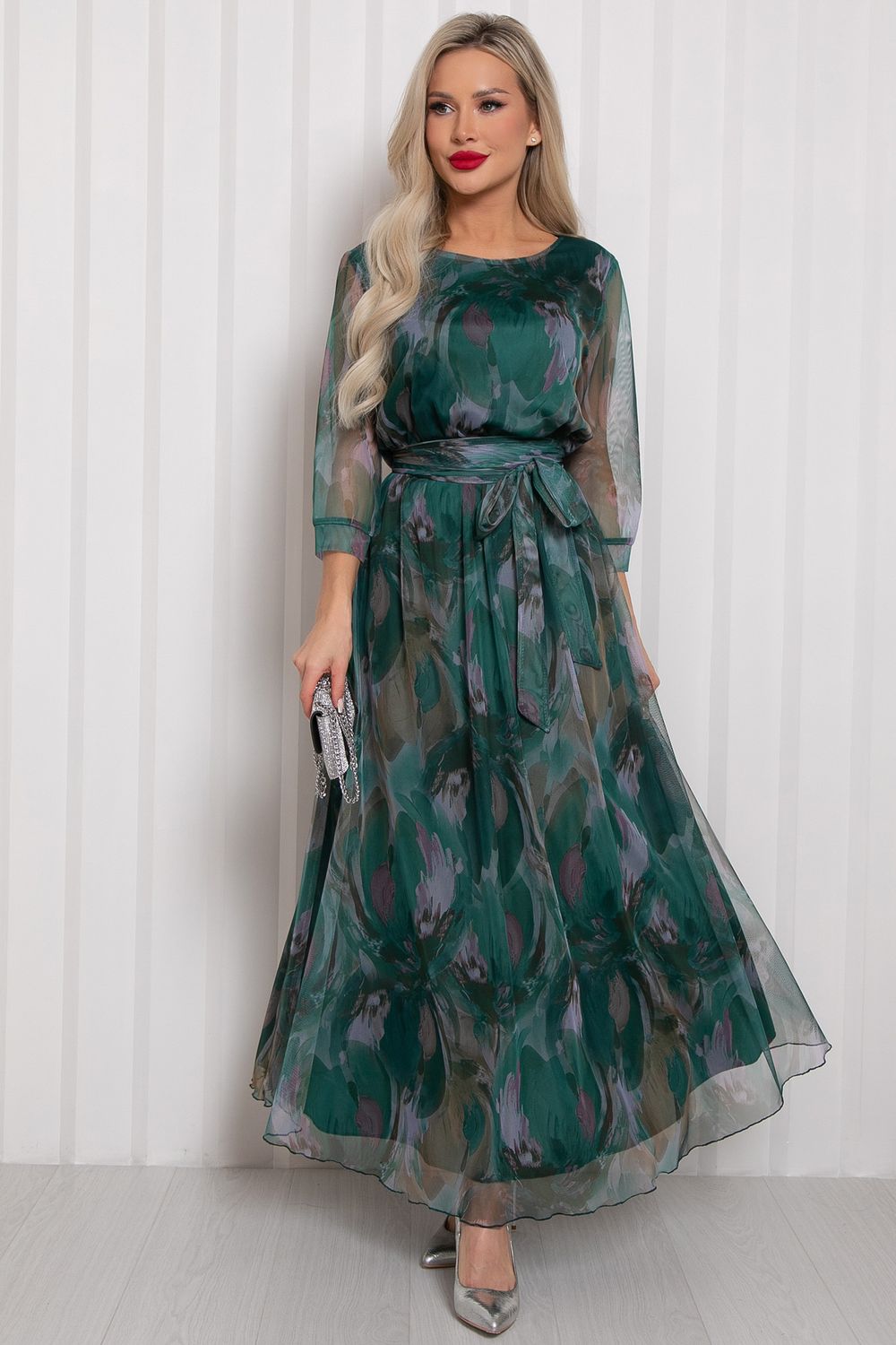 Платье Рафаэлла (зеленое)-46р-р Р11-1233/3 Nikol