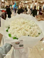 Букет из 57 Белых Роз