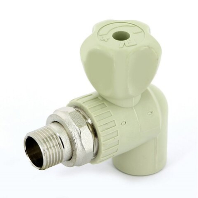 Кран шаровой угловой радиаторный полипропиленовый FV-Plast 20x1/2"