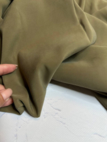 Плательно-костюмная однотонная купро с нейлоном (Armani, 85%купро/15%нейлон, Оливковый, 143)