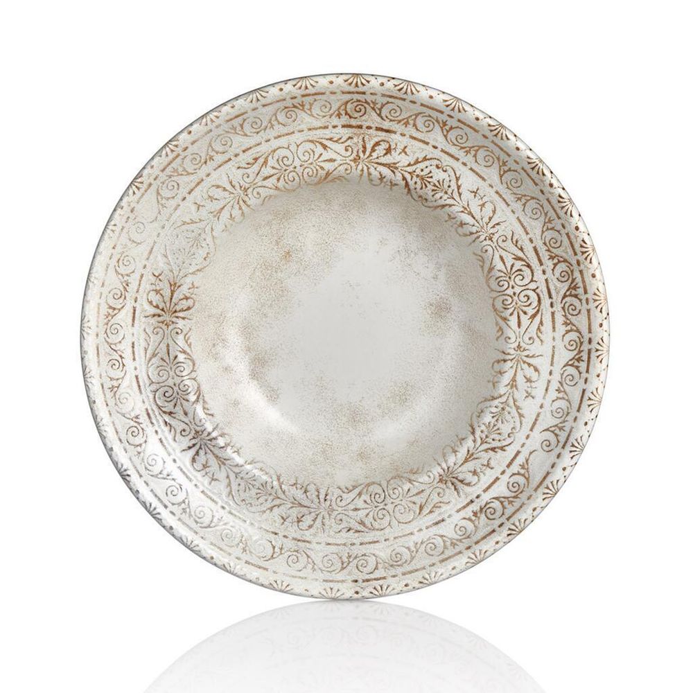 Тарелка глубокая 550 мл d 27 см h6,2 см изогнутый борт для пасты, для супа Antico By Bone [6]