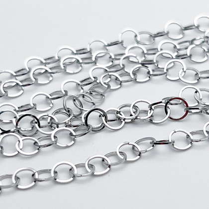 Цепочка, сталь, размер звена 5 мм, цена за 50 см