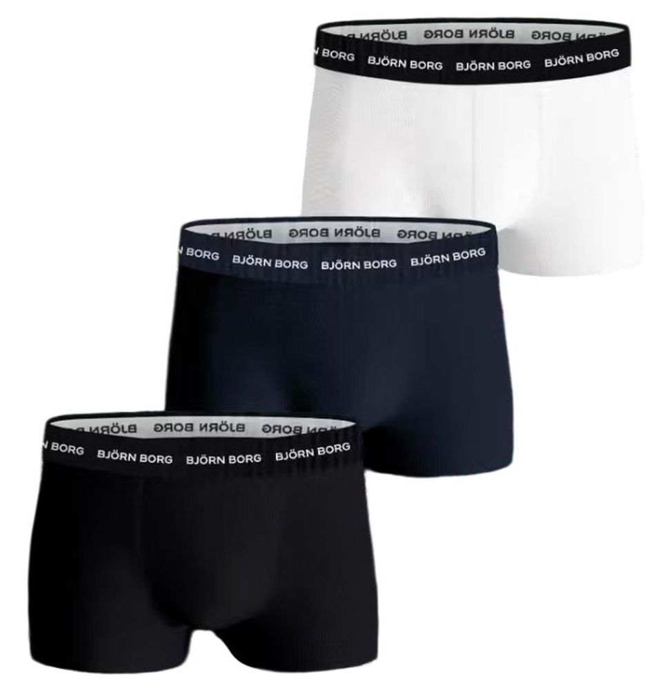 Мужские спортивные боксеры Björn Borg Cotton Stretch 3P - black/white/navy blue