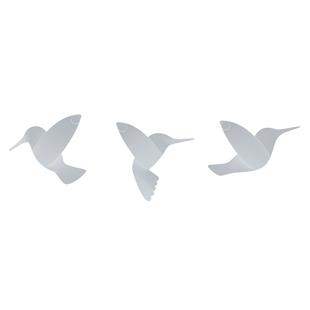 Декор для стен Hummingbird 9 элементов белый, Umbra