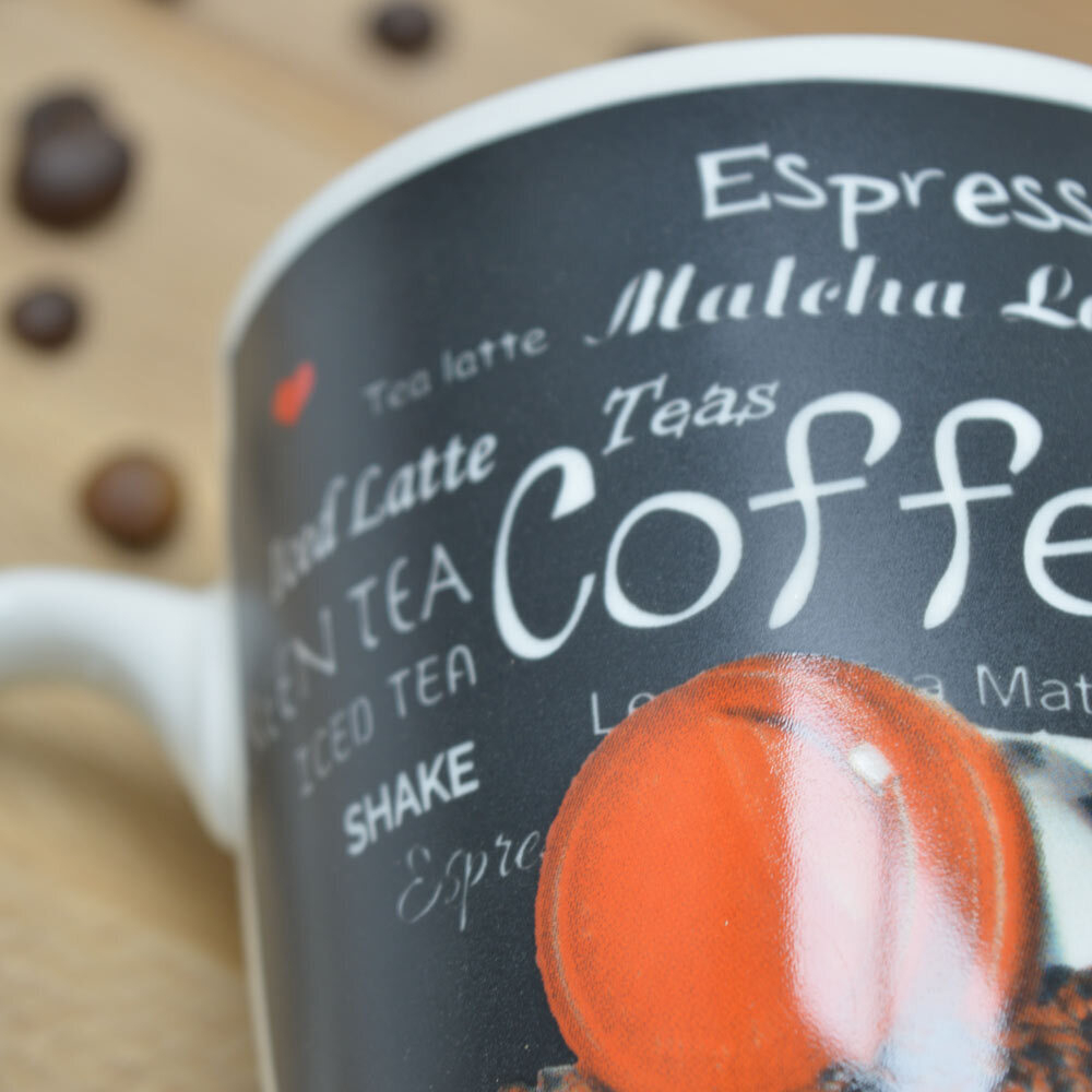 Кружка 400мл керамическая, 4 дизайна, NNAC-3460