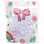 Резинки для волос 80шт «МИНДАЛЬ», цвет белый, d-2см