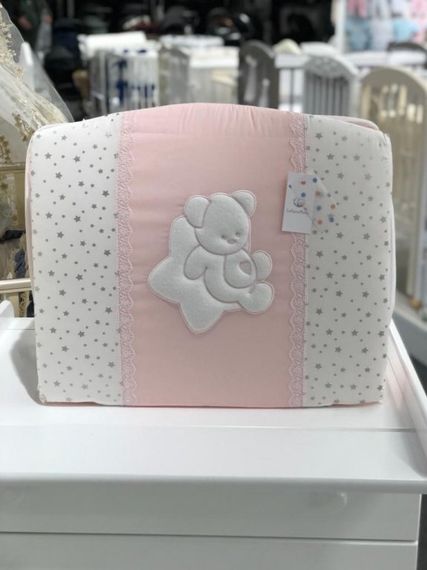 Набор в кровать для новорожденных Lollycottons Maks Bear, Розовый