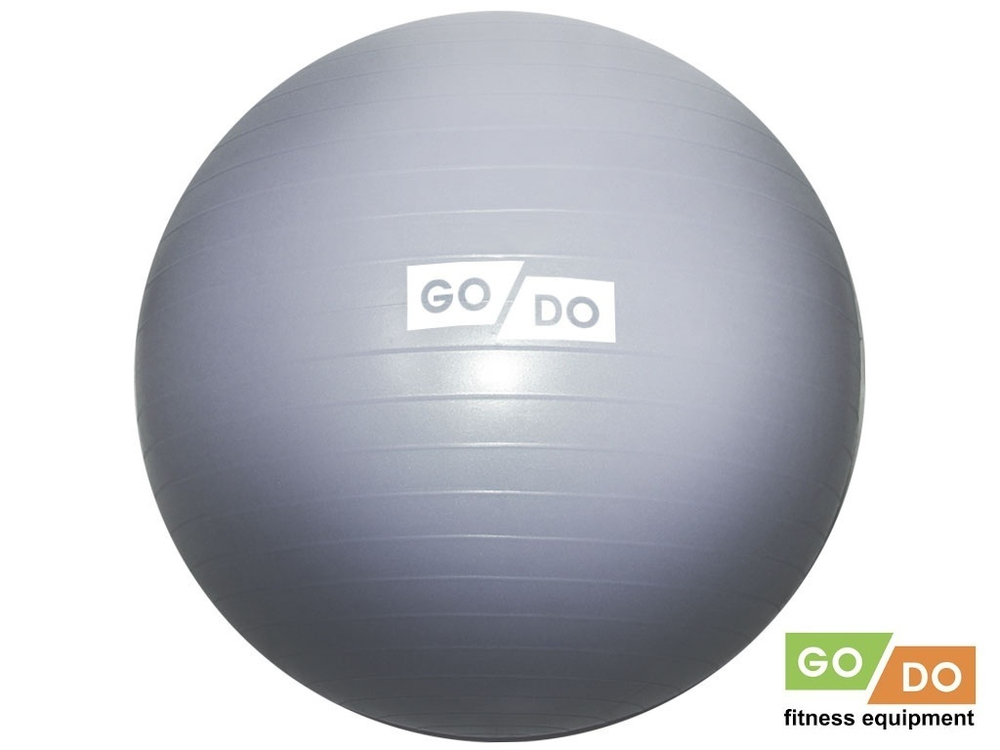 Мяч для фитнеса матовый d - 75 см GO DO :FB-75  (Серебро)