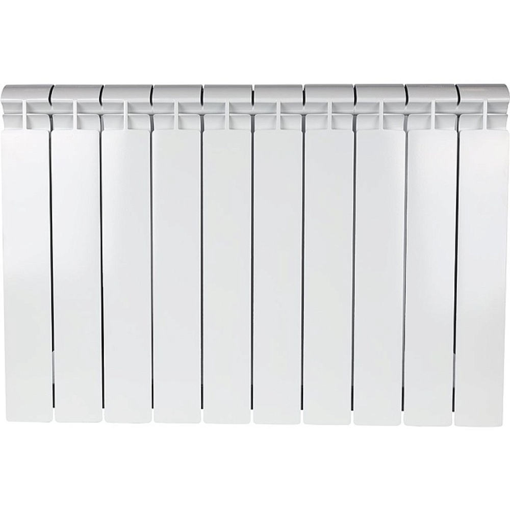 Радиатор биметаллический STOUT Alpha 500 - 10 секции (подключение боковое, цвет белый)