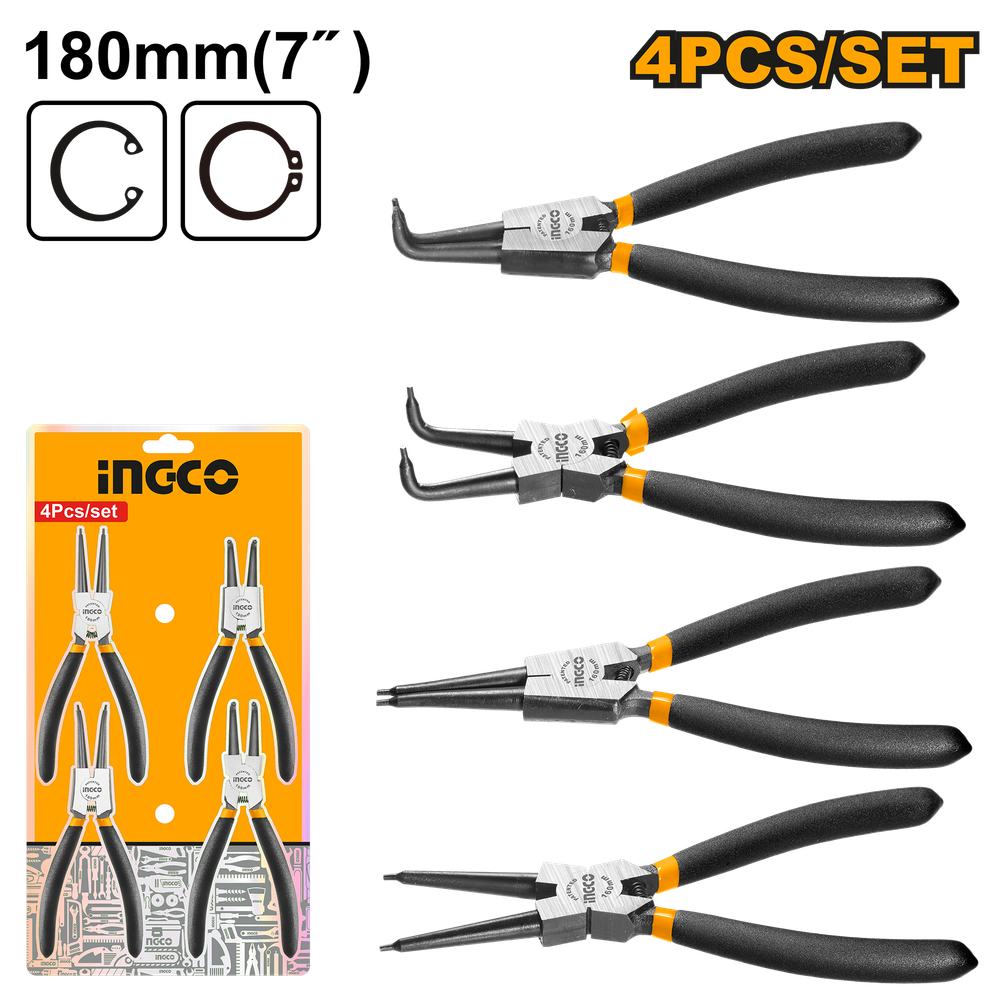 Набор съемников стопорных колец 4 предмета