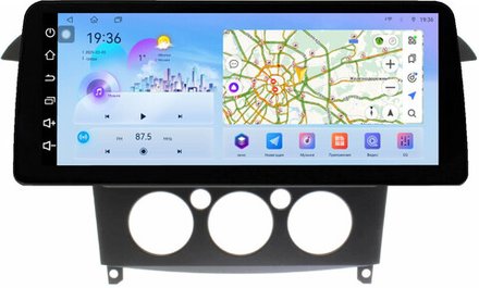 Магнитола для Ford S-Max, Galaxy 2 2006-2015 (кондиционер) - FarCar монитор 12.3" 2K QLED на Android 14, TS10, CarPlay, 4G SIM-слот