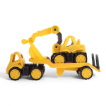 Пластмассовая игрушечная машина Toy Bibib "Эвакуатор с экскаватором", упакет полиэт.сетка