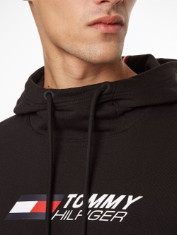 Мужская теннисная кофта Tommy Hilfiger Essential Hoody - black