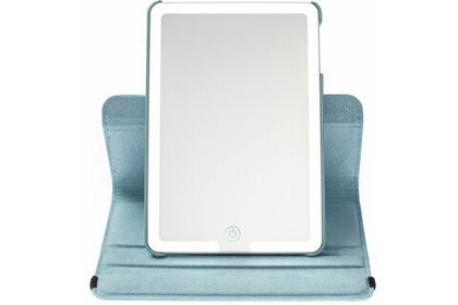 Зеркало косметическое - планшет CleverCare с LED подсветкой, цвет голубой